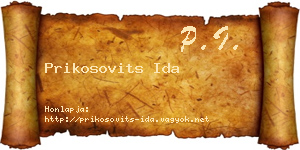 Prikosovits Ida névjegykártya
